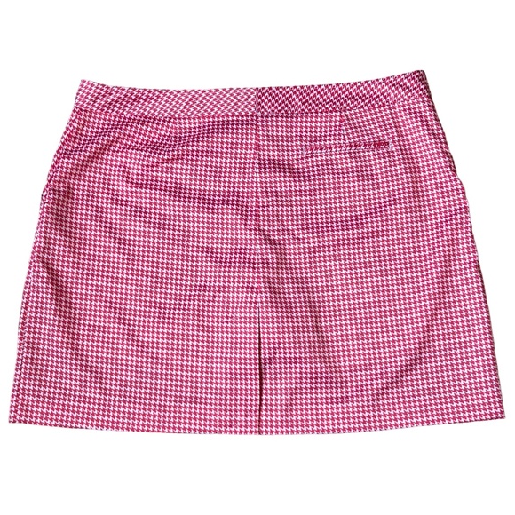 Izod women's pink houndstooth stretch golf skirt w/pockets size 14 NWOT ⛳️ - Picture 7 of 11